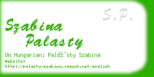 szabina palasty business card